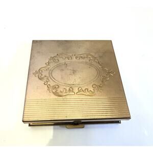 VOLUPTE Vintage Brass Compact Powder Case Unique